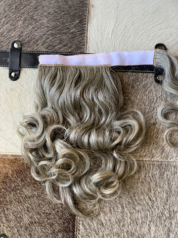 TVH UNIT TAIL (NATURAL SILVER CURLY WRAP AROUND PONY TAIL) - Tiana’s Virgin Hair Bar