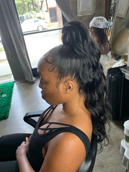 TVH UNIT TAIL (NATURAL CURLY WRAP AROUND PONY TAIL) - Tiana’s Virgin Hair Bar